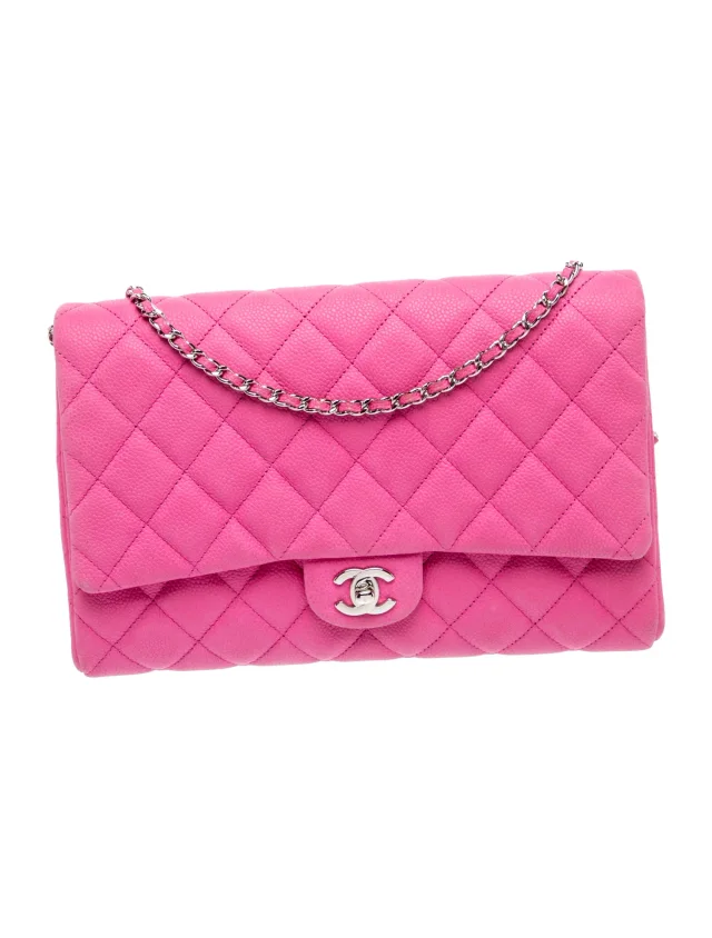 Chanel Classic Clutch w/ Chain in pink Caviar leather from The RealReal, photo 1 of 1