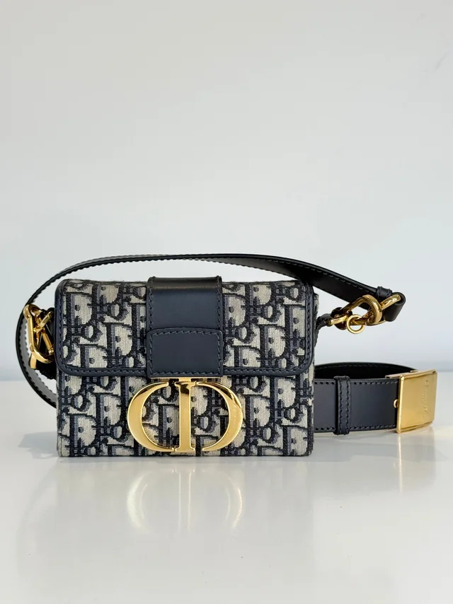 Dior Oblique Canvas 30 Montaigne Box Bag in Canvas from Edit Second Hand