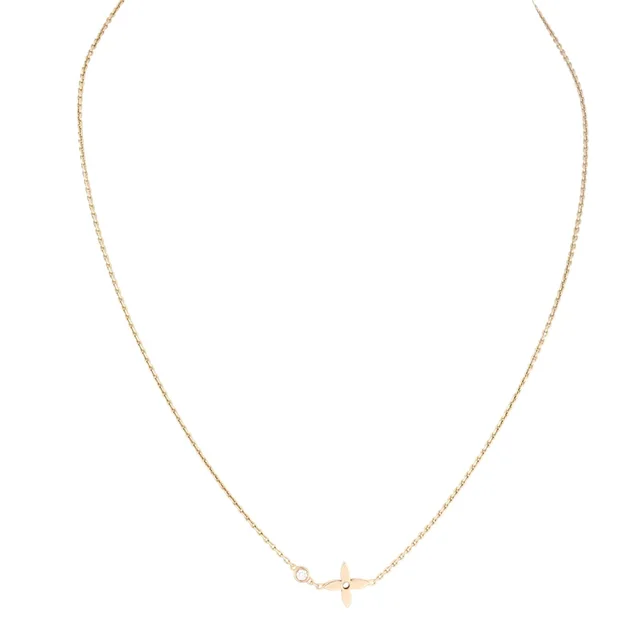 Louis Vuitton Idylle Blossom Diamond 18k Rose Gold Pendant Necklace in Pink from Luxe.It.Fwd