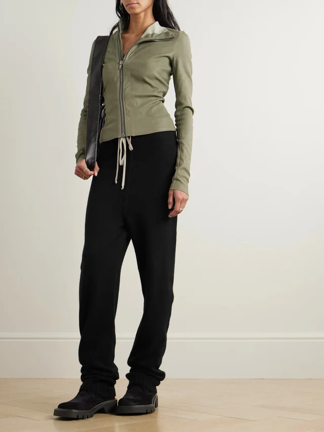 RICK OWENS Cashmere track pants in Black, photo 2 of 2 from NET-A-PORTER (Canada)