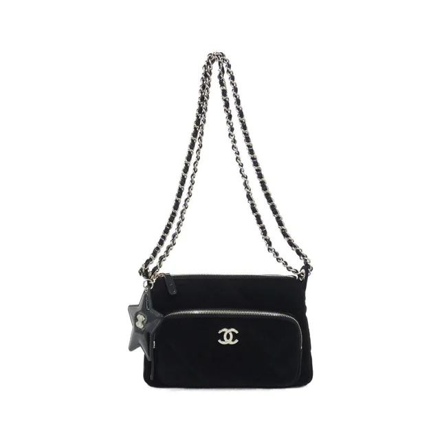 Chanel Chain Clutch Black in Black Nylon from The Reluxe