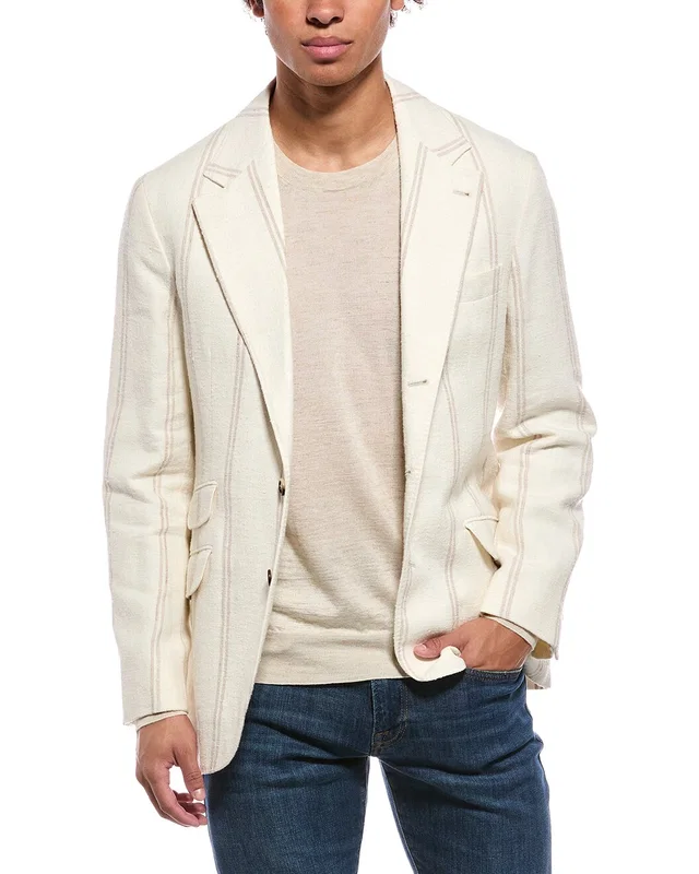 Brunello Cucinelli Linen, Wool & Silk-Blend Blazer, image 1 of 1 from Gilt
