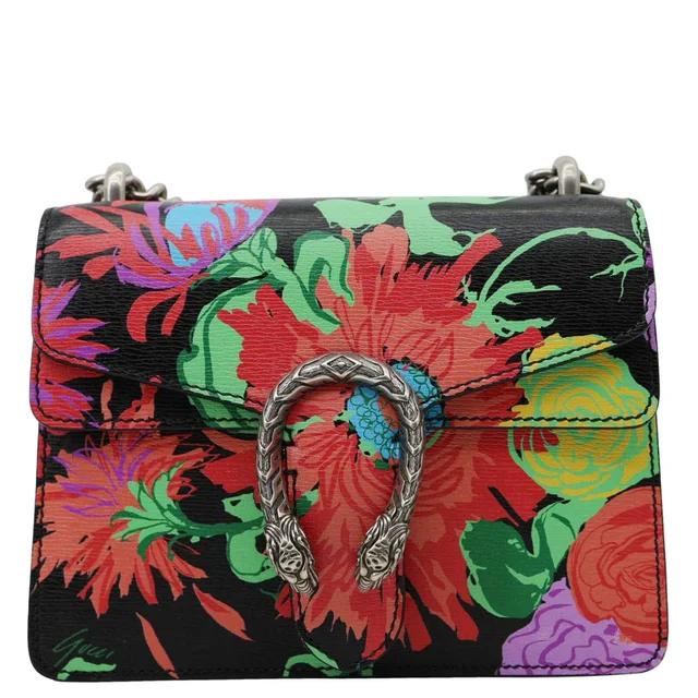 Gucci X KEN SCOTT Dionysus Small Calfskin Floral Print Crossbody Bag Multicolor 421970 in Multicolor Calfskin from Dallas Designer Handbags