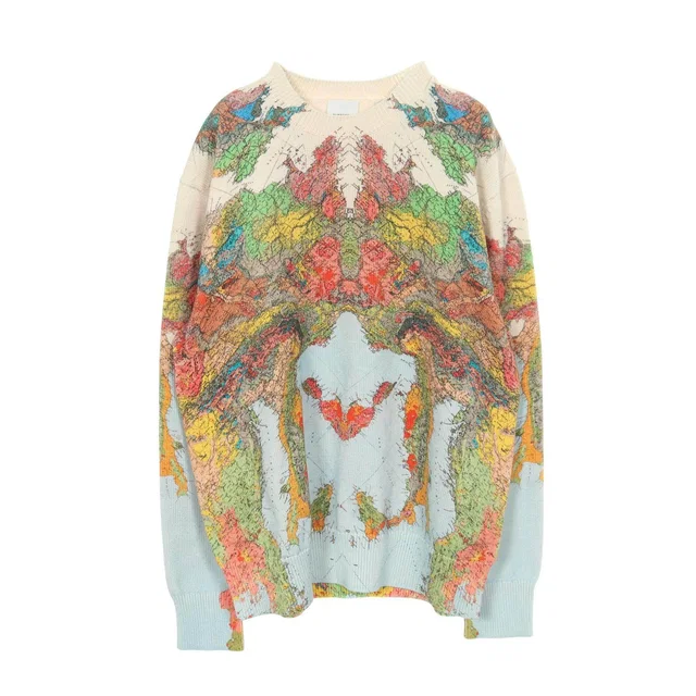 Burberry GLOBE Map Print Cotton Sweater from LuxUness