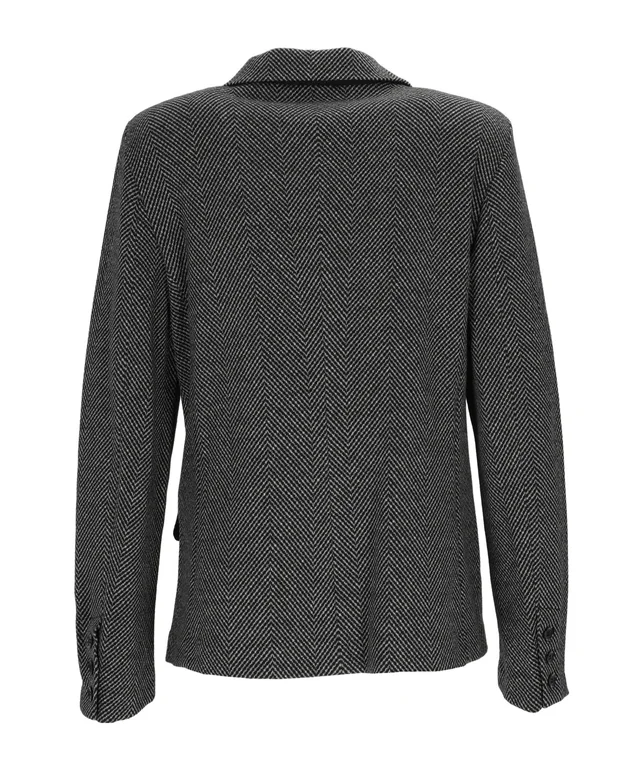 Emporio Armani Herringbone Jacquard Single-Breasted Blazer, photo 3 of 4 from SENSER