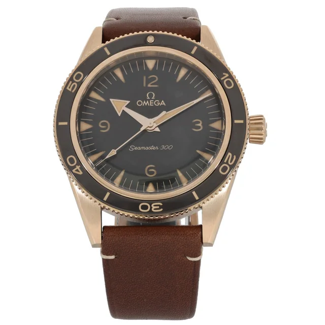 Omega Seamaster 300 234.92.41.21.10.001 41mm Gold Watch in Gold Leather from H&T
