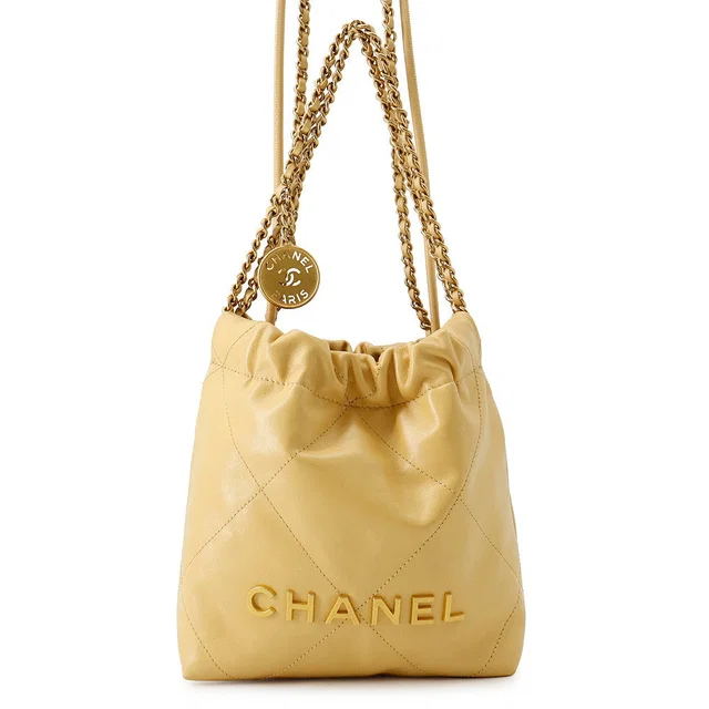 Chanel CHANEL22 ChainShoulder Bag BeigeAS3980 Shiny Calf Leather Size Mini in Calfskin from GALLERY RARE