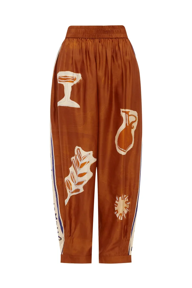 2504 - RESORT 26 SOLEIL D'AMOUR TAPERED SILK PANT from Alemais, photo 1 of 1