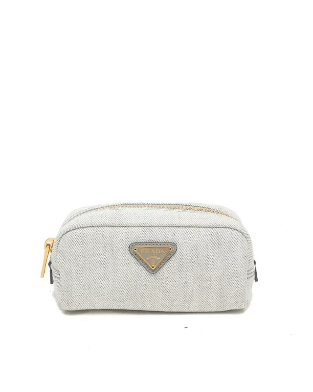 Prada Cosmetic Pouch in Denim from A Retro Tale