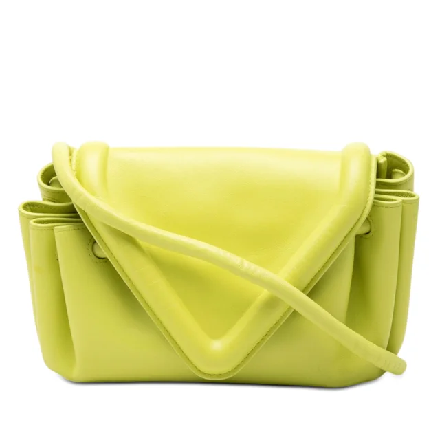 Yellow Bottega Veneta Leather Beak Crossbody in Yellow Leather from Designer Revival, photo 1 of 1