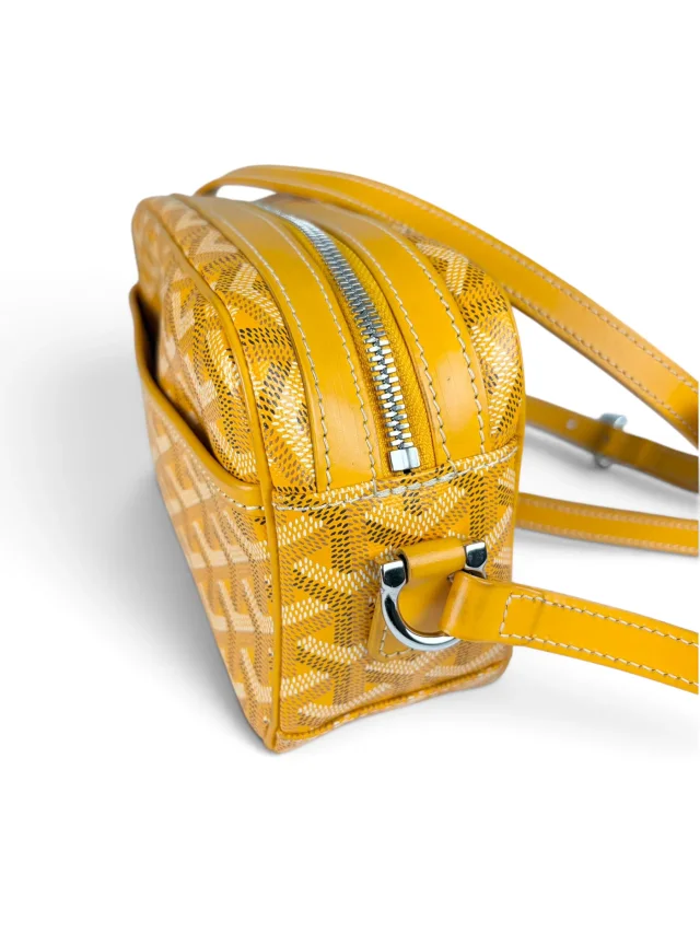 Goyard Yellow Goyardine Sac Cap Vert PM in Green Canvas from Season 2 Consign, photo 4 of 9
