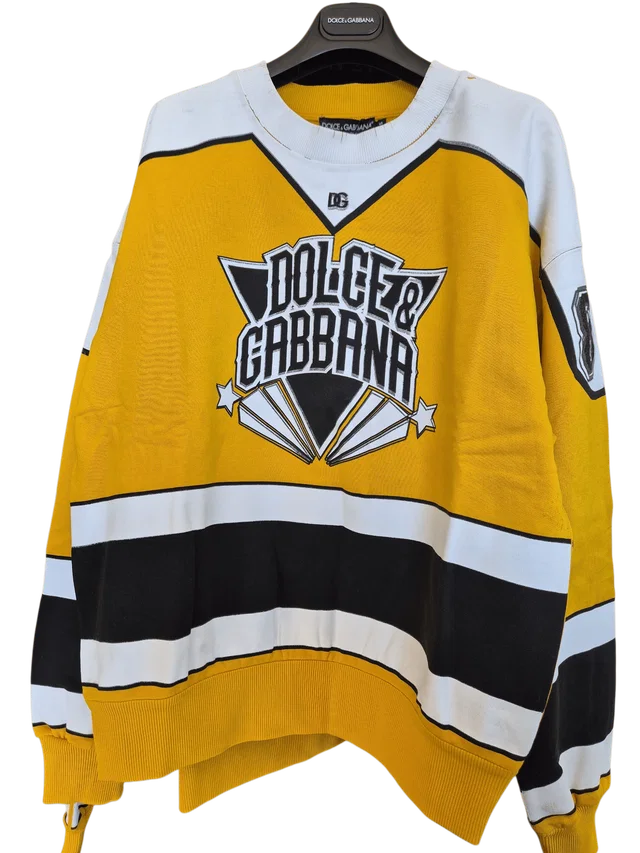 Dolce & Gabbana Sweater yellow White And Black in Black from Luxury Promise