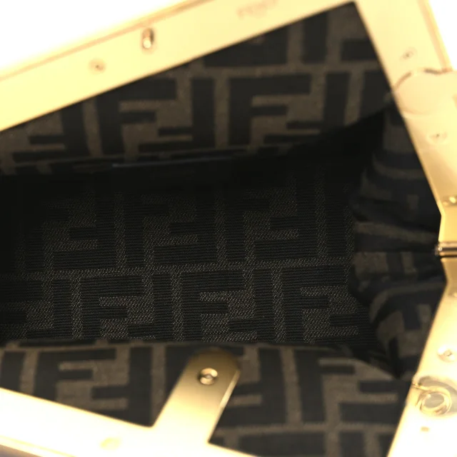 Shearling Small Fendi First Rosa Plaster in Wool from FASHIONPHILE, photo 4 of 11