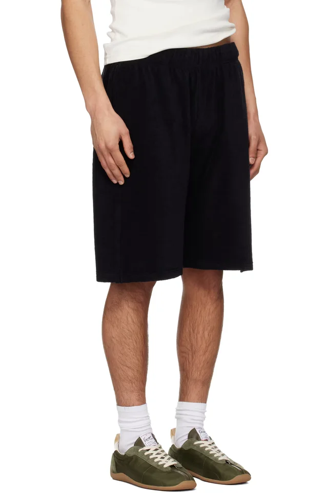 Courrèges Black Spongy Sports Shorts, photo 2 of 4 from SSENSE