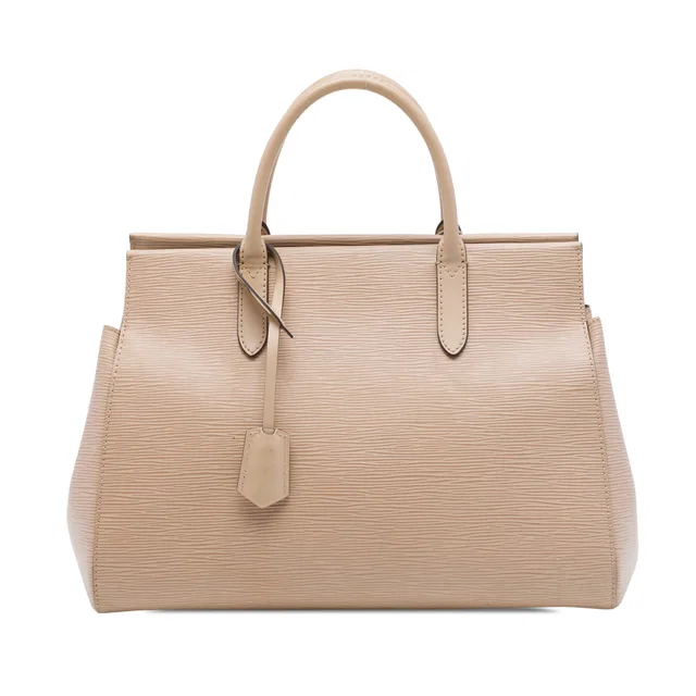 Beige Louis Vuitton Epi Marly MM Satchel in Beige Leather from Designer Revival
