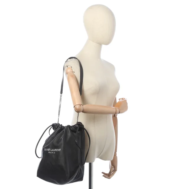 Saint Laurent Teddy Bucket Bag Schwarz in Schwarz from Buddy And Selly, photo 2 of 11