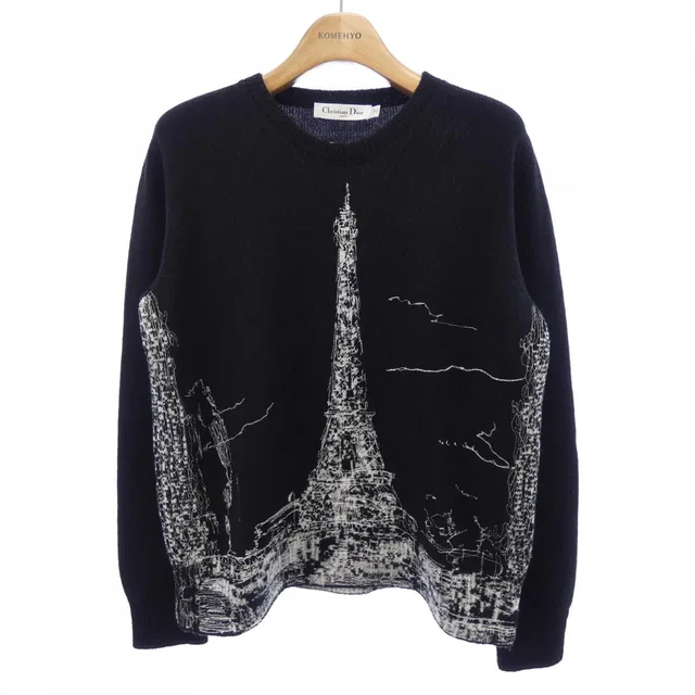 Dior Knit Sweater Black in Black Silk from The Reluxe