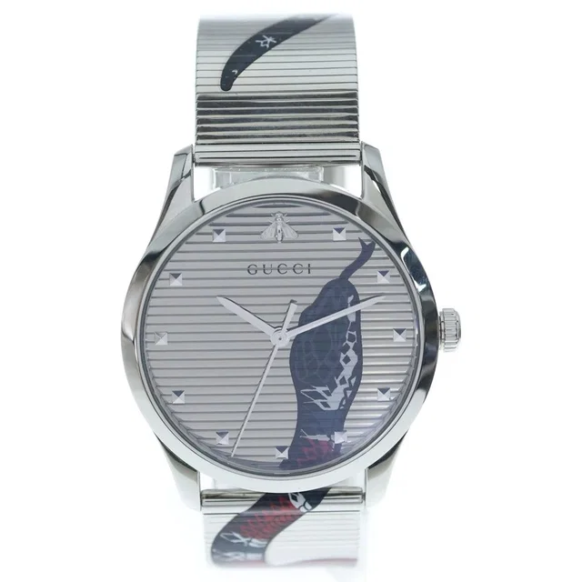 Gucci G-Timeless King Snake Quartz Watch Silver in Silver from The Reluxe