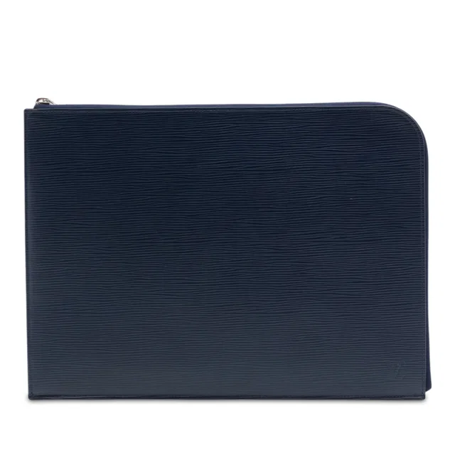 Blue Louis Vuitton Epi Pochette Jour GM Clutch Bag in Blue Leather from Designer Revival