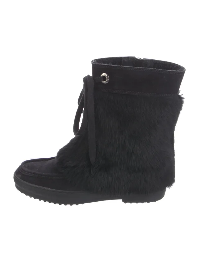 Tod's Suede Slouch Boots in black Suede from The RealReal