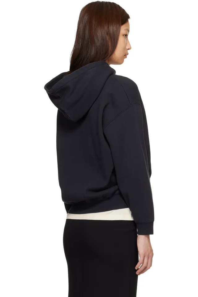 ANINE BING Black Jaci Letterman Hoodie, photo 3 of 4 from SSENSE