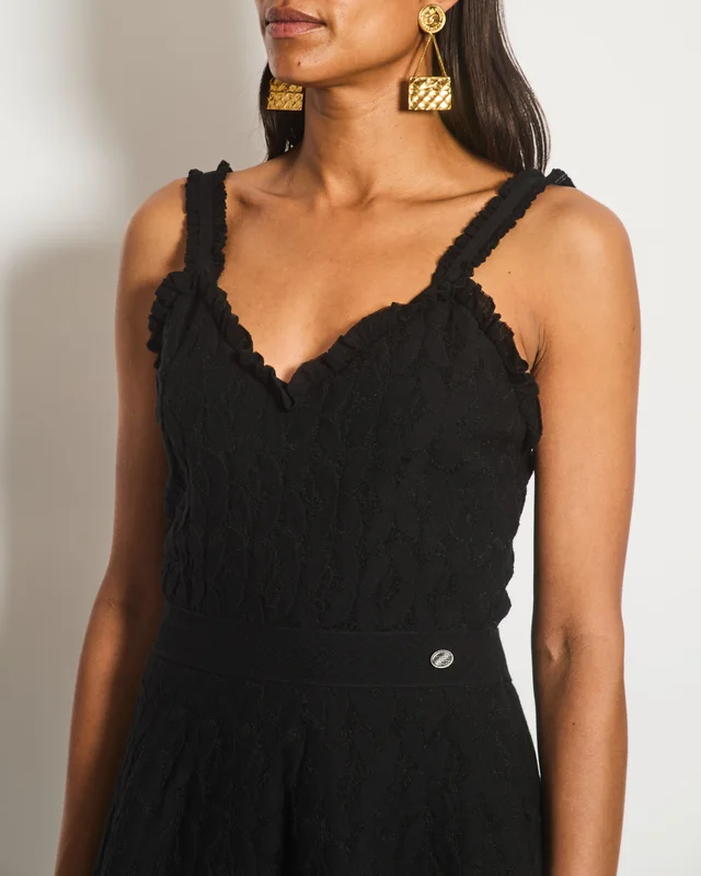 Chanel Black A-Line Lace Mini Dress Size FR 38 (UK 10) in Black from Sellier, photo 2 of 2
