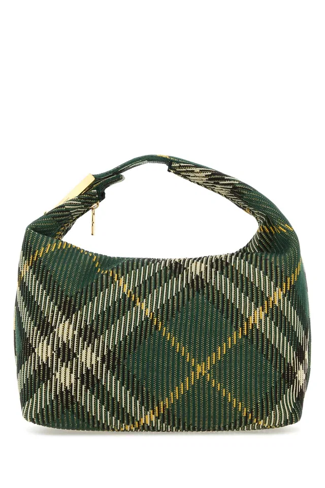Burberry Peg Shoulder Bag — Green in Green Nylon from HEWI
