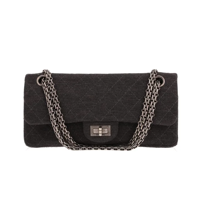 Chanel shoulder bag 2.55 Baguette in Grey Canvas from Collector Square, photo 2 of 5