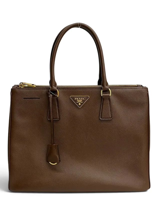 Prada Chocolate Brown Saffiano Leather Galleria Tote Large from Season 2 Consign