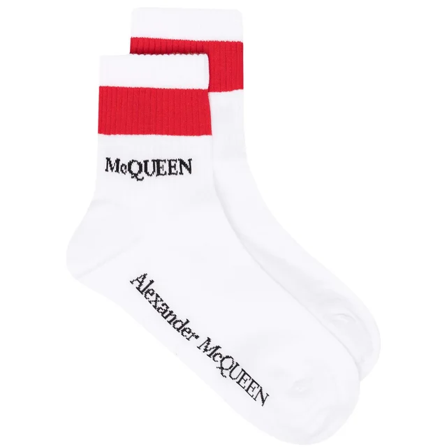 Alexander McQueen Red Stripe Sport Socks, White/Red from Cultstatus, photo 1 of 1