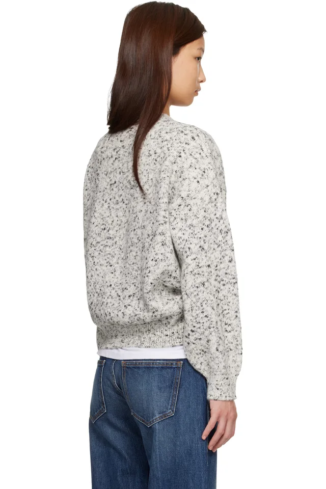 ANINE BING Gray Sydney Crew 'Bing' Sweater, photo 3 of 4 from SSENSE