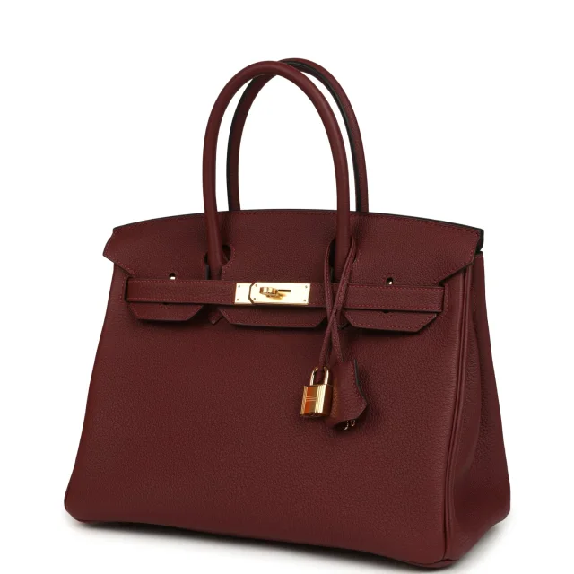 Hermès Birkin 30 Rouge H Togo Gold Hardware in Burgundy Togo from Madison Avenue Couture, photo 5 of 9