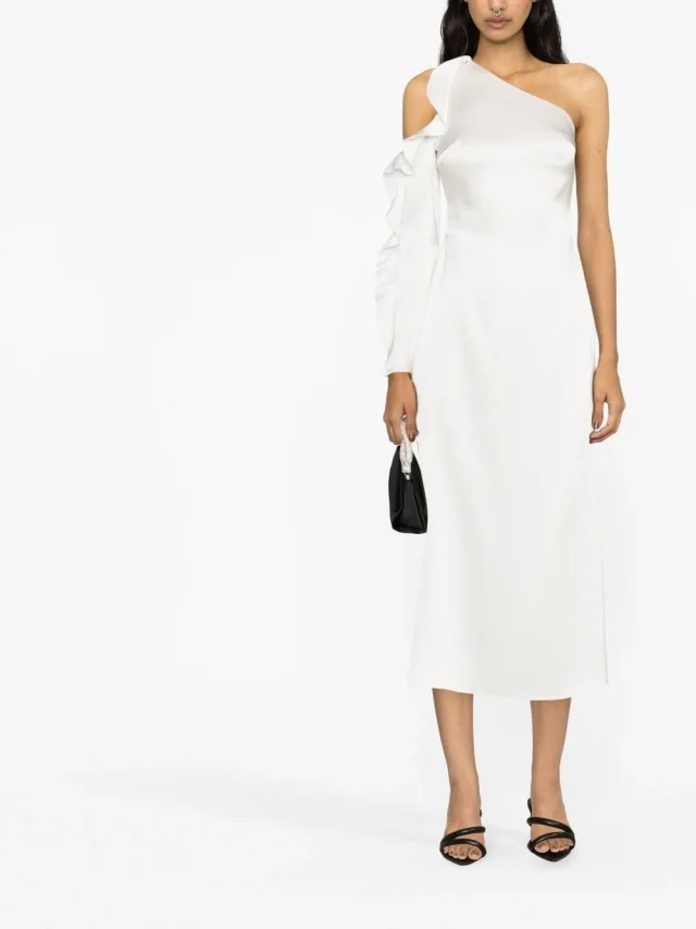 David Koma Ruffle Detail One Shoulder Midi Dress, photo 3 of 4 from Balardi