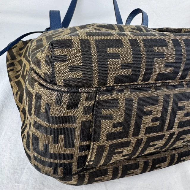 Fendi Small Zucca Shopping Tote Bag in Calfskin leather, Metal, zucca canvas from Reowned, photo 10 of 11