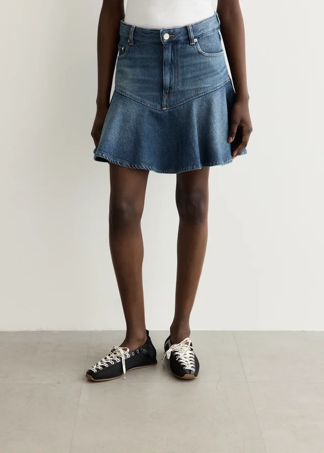 Ganni Heavy Denim Mini Skirt in Blue from Incu, photo 1 of 1
