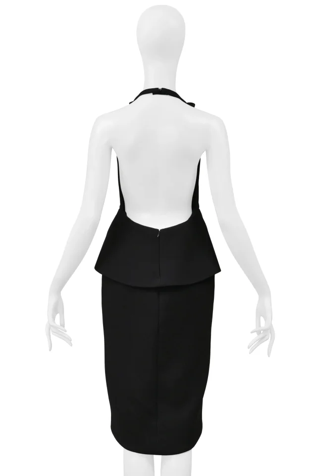 Balenciaga Black Wool Halter Dress 2013 in Black Wool from Resurrection Vintage, photo 8 of 8