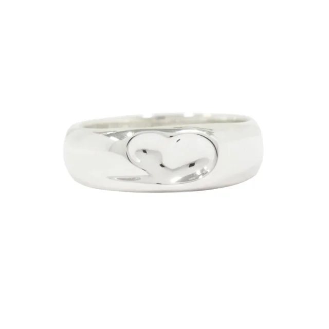 Tiffany & Co. Curved Heart Ring Silver in Silver from The Reluxe