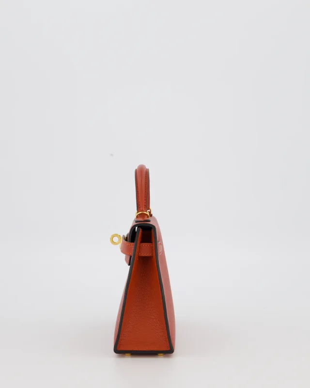 Hermès HSS Mini Kelly II 20 Bag in Blue Goatskin from Sellier, photo 9 of 24