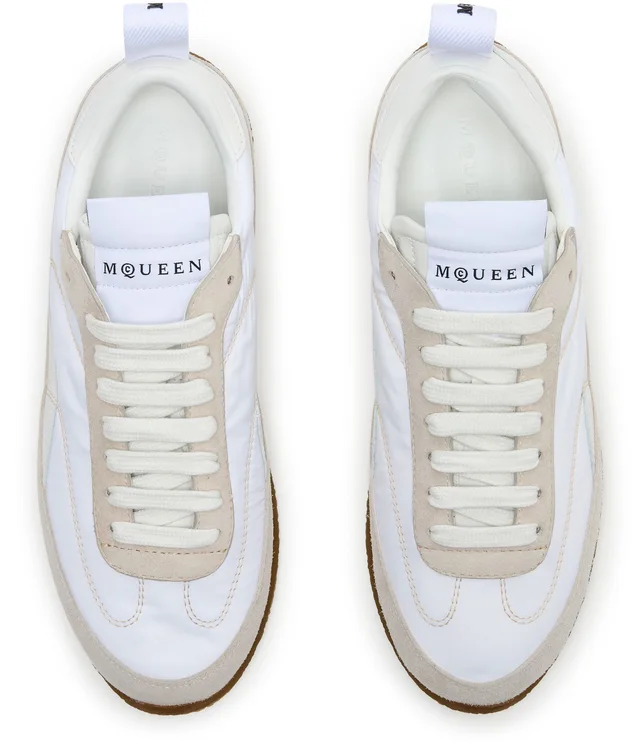 MCQUEEN Low-top sneakers in White 100% calfskin, photo 5 of 8 from 24S (US)