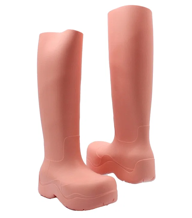 Bottega Veneta Peach Rubber Boots from HEWI