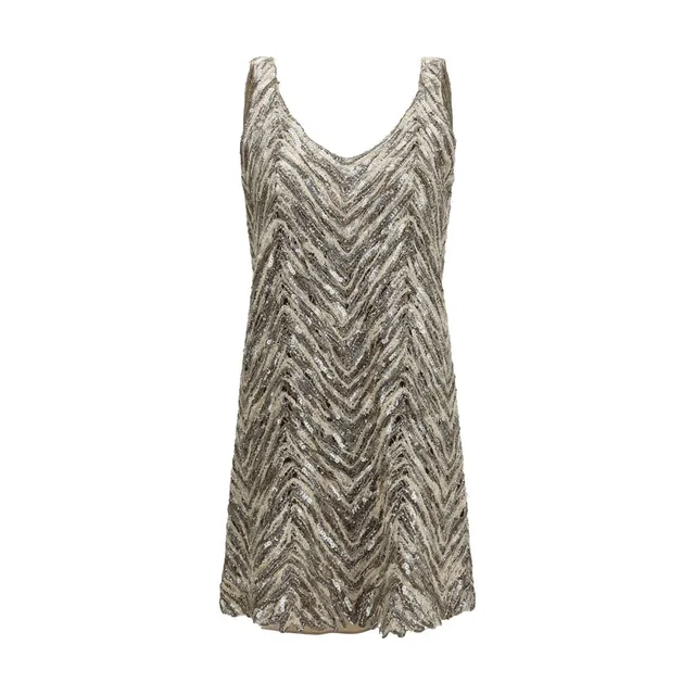 Brunello Cucinelli Beige Paper Cocktail Dress in Beige Nylon from HEWI