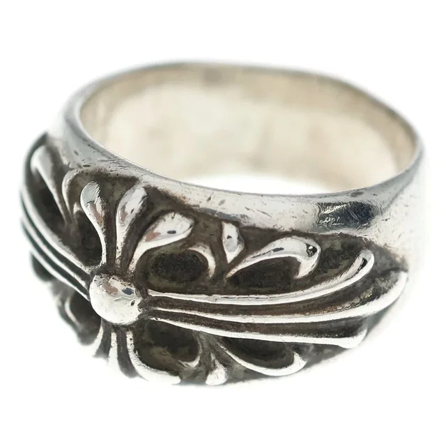 Chrome Hearts Flrl Floral Cross Ring Silver in Silver from The Reluxe