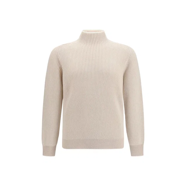 Brunello Cucinelli Beige Cashmere Turtleneck in Beige Cashmere from HEWI