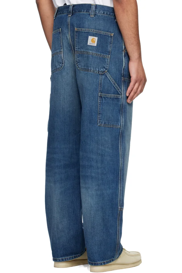 Carhartt Work In Progress Blue OG Double Knee Jeans, photo 3 of 4 from SSENSE