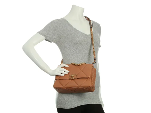 Chanel Medium Brown Quilted Lambskin 19 Flap in Brown Lambskin from Ann's Fabulous Finds, photo 10 of 10