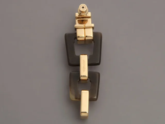 Hermès Horn Etrivière Earrings from Ann's Fabulous Finds, photo 5 of 6