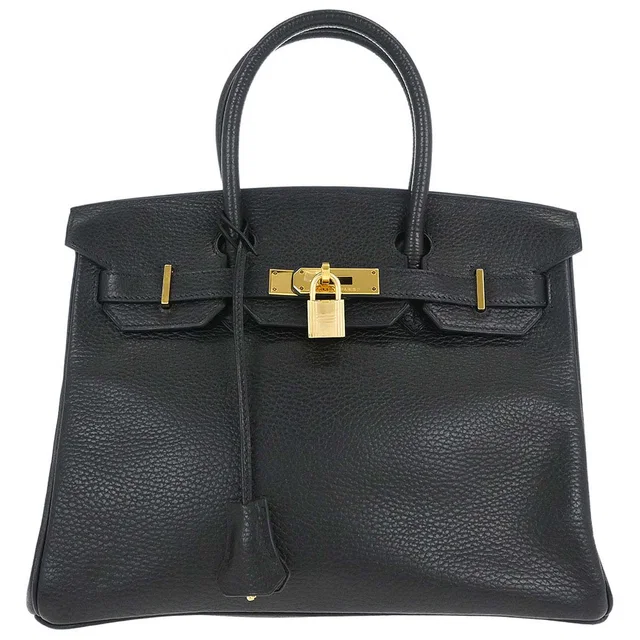 Hermès Black Ardennes Birkin 30 Handbag in Black from AMORE Vintage Tokyo