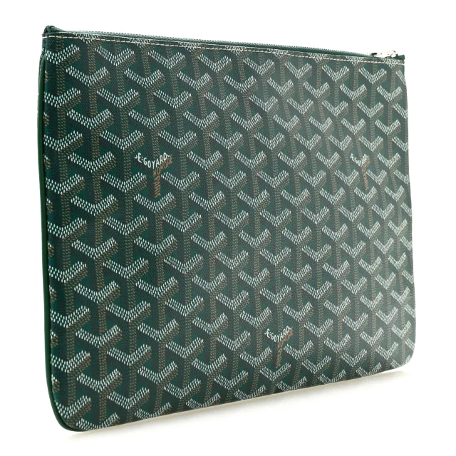 Goyard Goyardine Senat Pochette MM Green in Green Coated canvas from FASHIONPHILE, photo 3 of 8