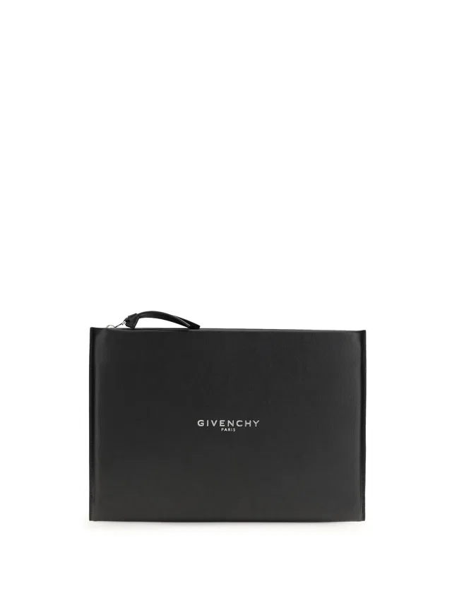 Givenchy Antigona Stamped Clutch — Black Calf Leather Bos Taurus in Black Calfskin from HEWI