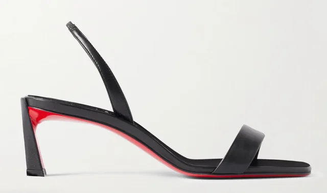 Christian Louboutin Slingback Sandals (O Condora 55) - 39 Black in Black Leather from HEWI